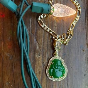 Gold and Jade Buddha Chain